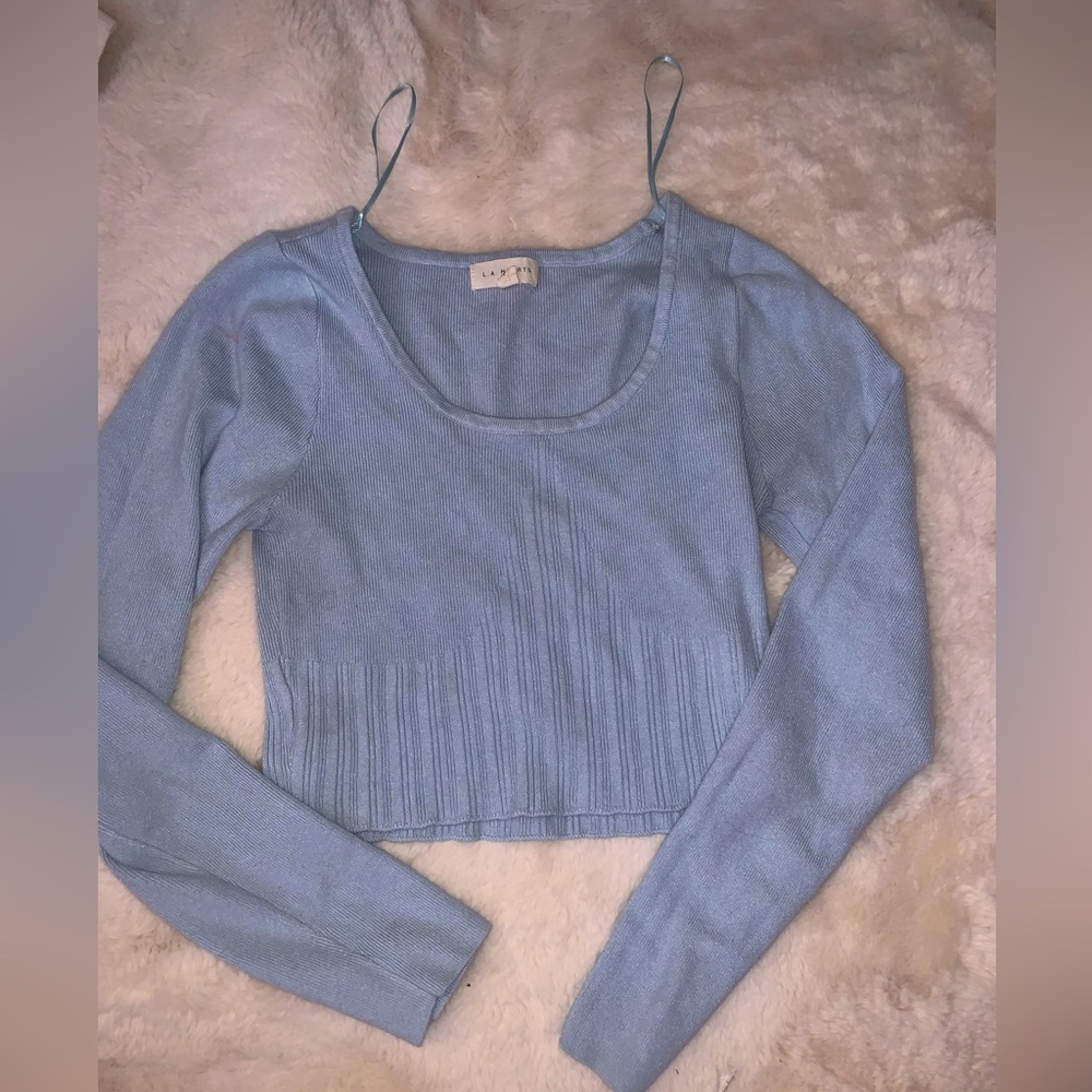 Pacsun Light Blue Cropped Sweater